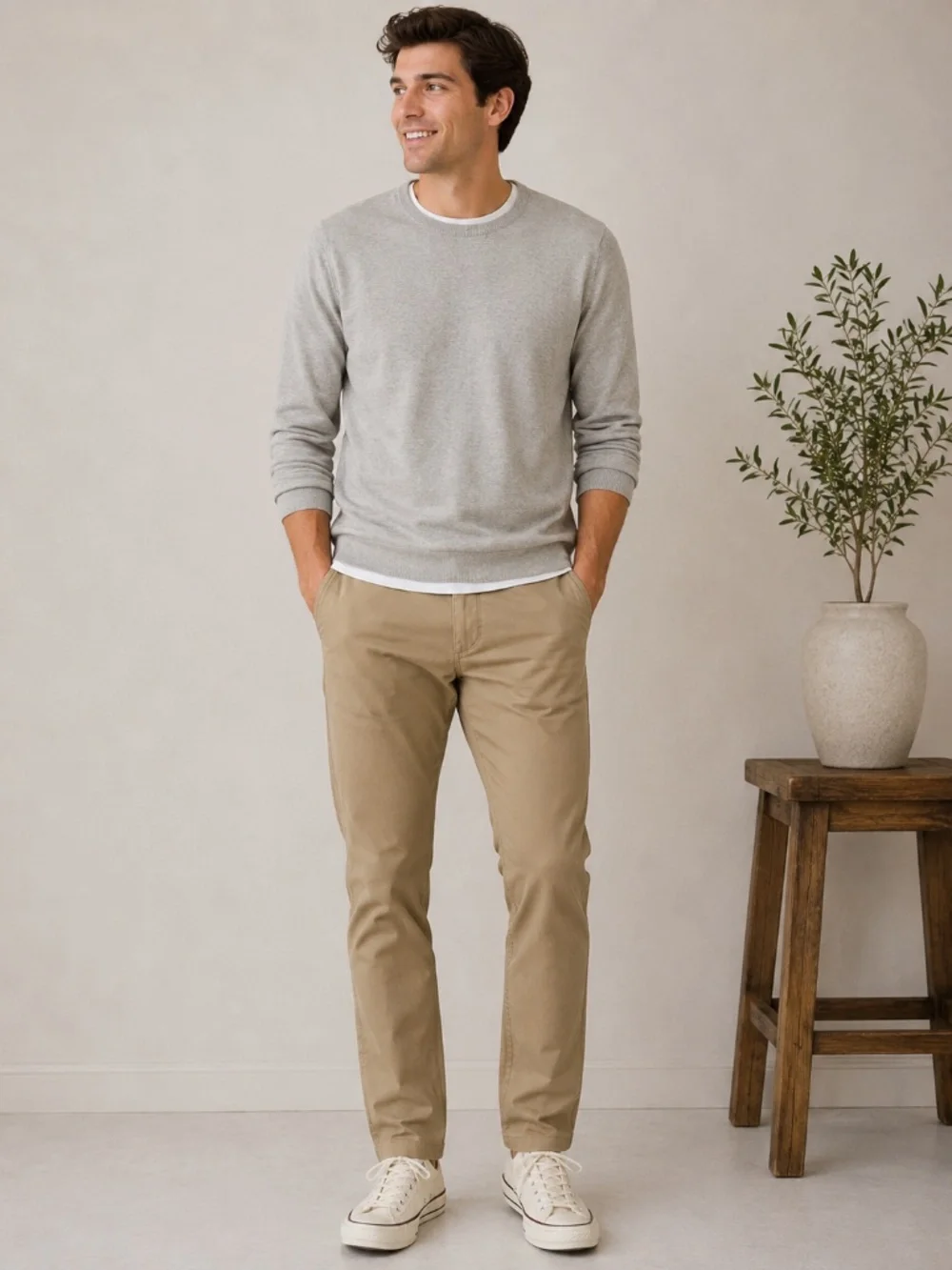 J.Crew Always 484 Slim Chino Pants Mens 30x32 Khaki Tan Cotton Casual Preppy